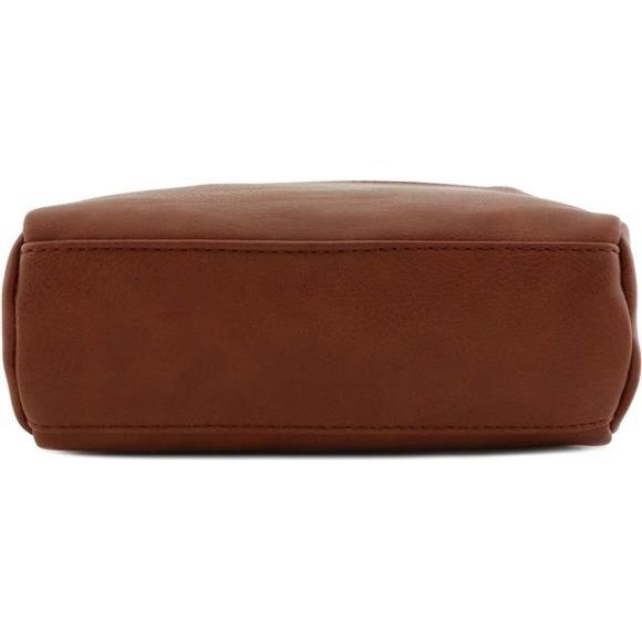 Cute Womens Vegan Leather Triple Zip Small Crossbody Bag - Picture 5 of 6